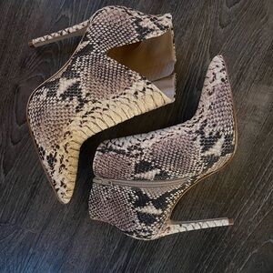 Steve Madden Snakeskin Heel Boots